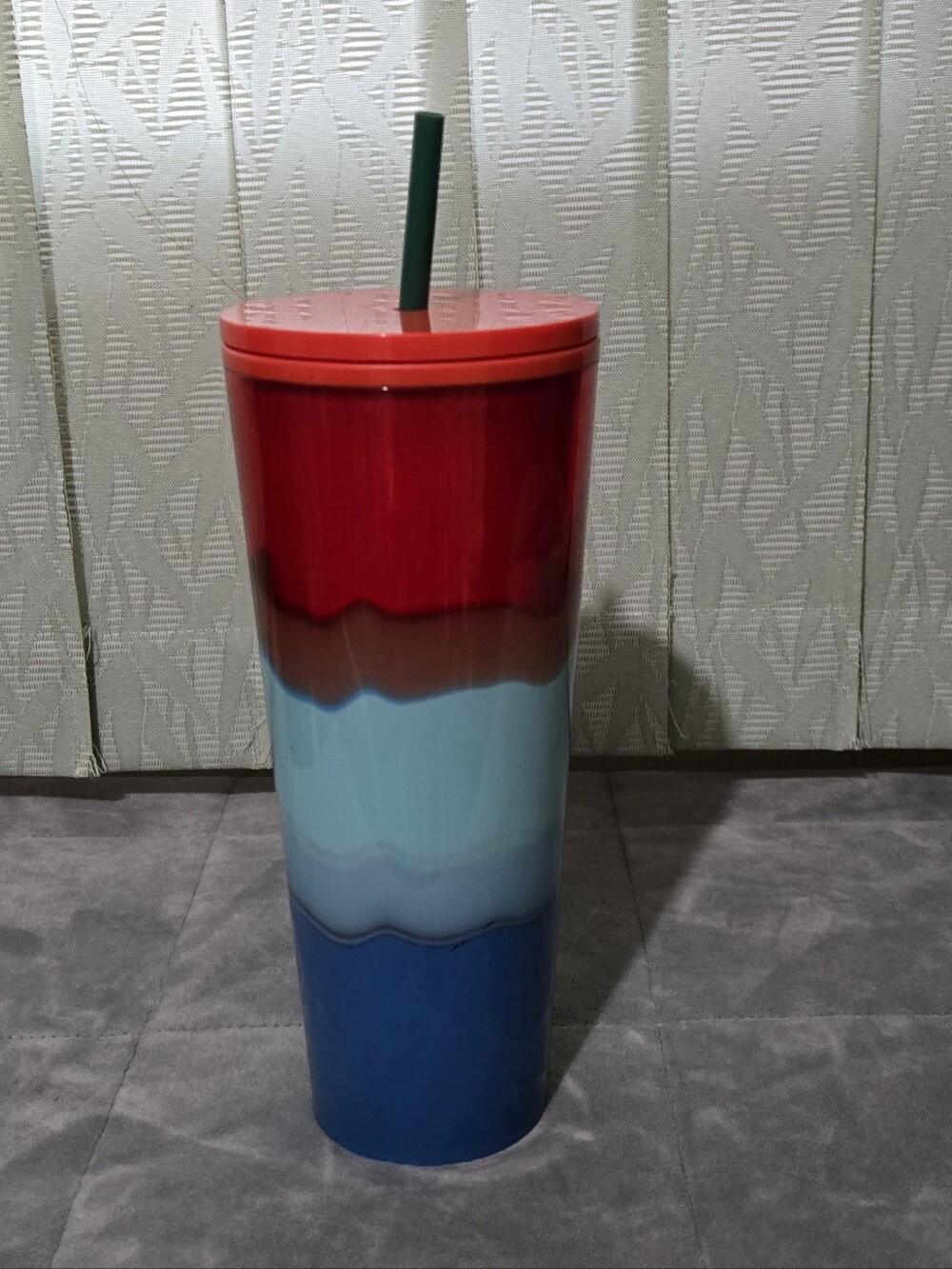 Starbucks 2021 Colour Wave Multicolor Layered Insulated Tumbler - Red & Blue - Picture 2 of 5